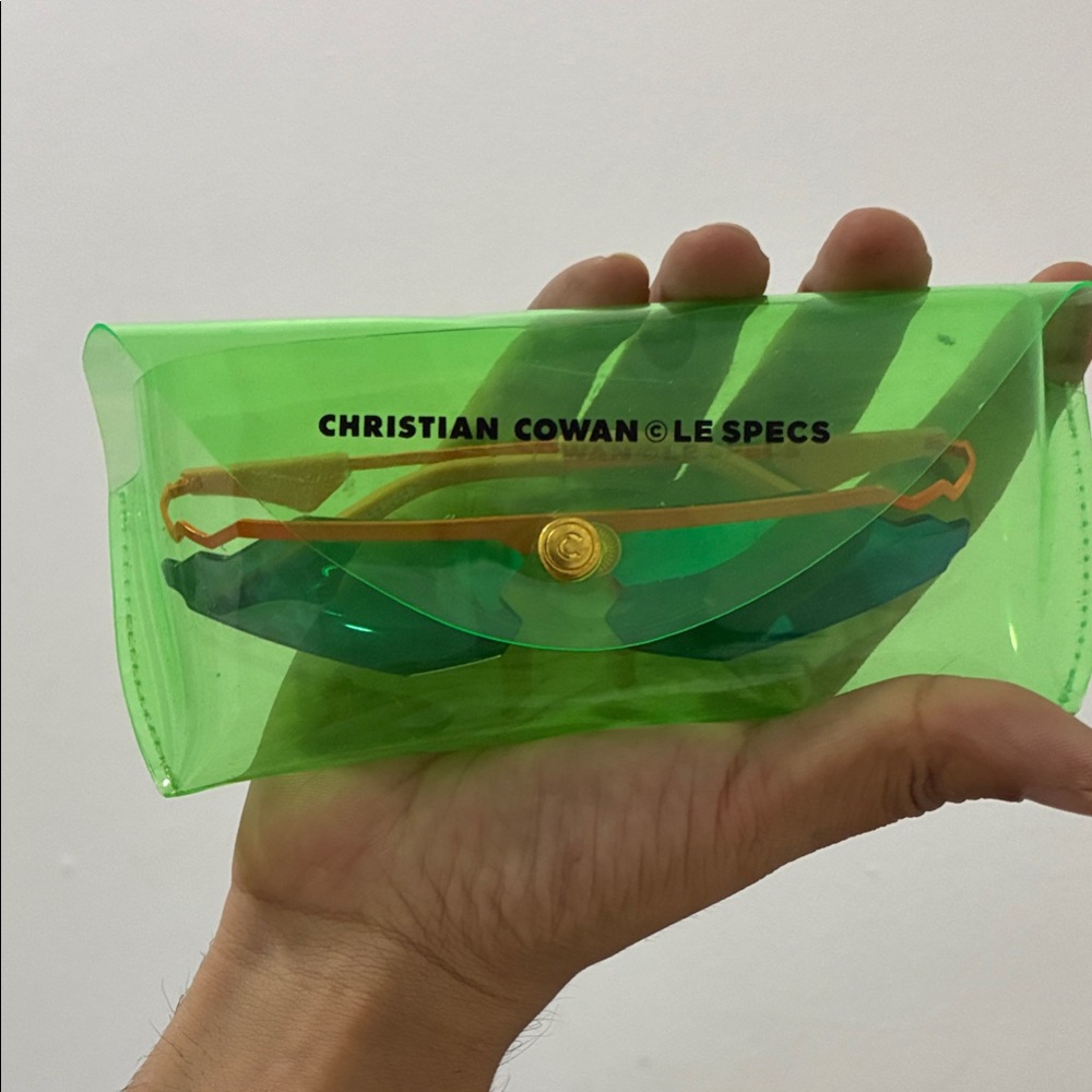 Christian Cowan x Le Specs orange Sunglasses